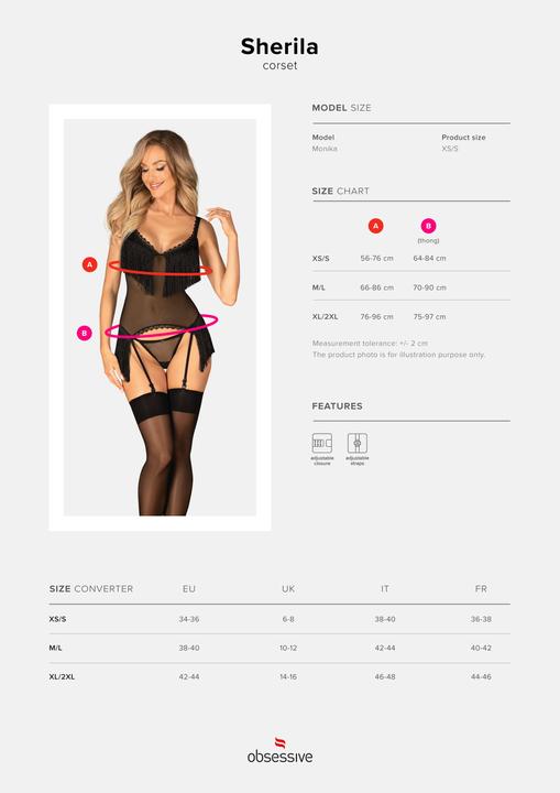 Actual product image Obsessive Sherila Corset & Thong Xs/S (S)