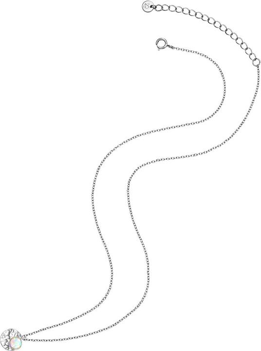 Actual product image Glanzstücke München Ladies Circle Sterling Silver Opal (synth.) silver 40.0 cm base chain + 5.5 cm extension - 31576 (Sterling Silver, 40 - 45 cm)