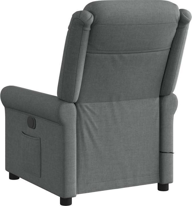 Immagine prodotto VidaXL Sedia da massaggio elettrica in tessuto grigio scuro