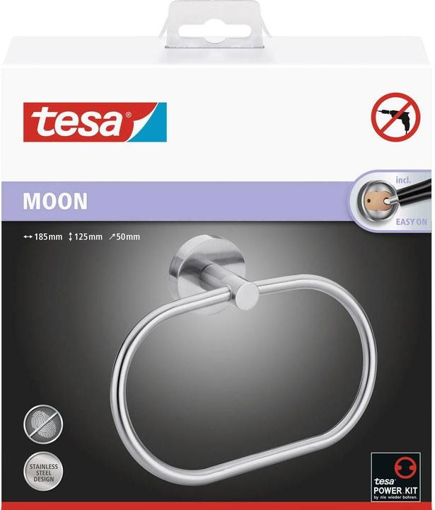 Actual product image tesa MOON towel ring incl. adhesive solution without drilling
