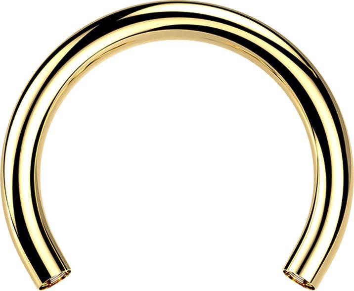 Produktbild Star Piercing Micro Circular-Stab vergoldet mit 0.8 mm Innengewinde (Chirurgenstahl 316L, ohne Messing)