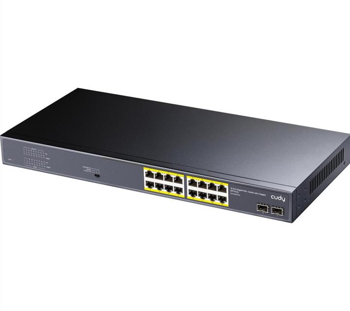 Immagine prodotto Cudy Switch di rete GS1020PS2 Gigabit Ethernet (10/100/1000) Power over Ethernet (PoE) Nero (18 Porti)