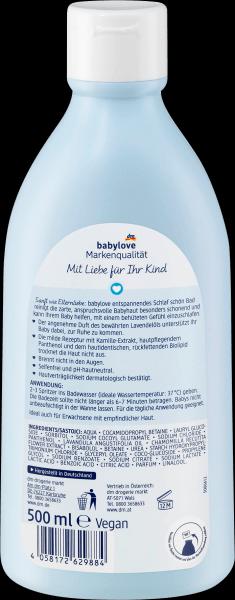 Produktbild dm babylove Badezusatz Entspannendes Schlaf schön Bad sensitive