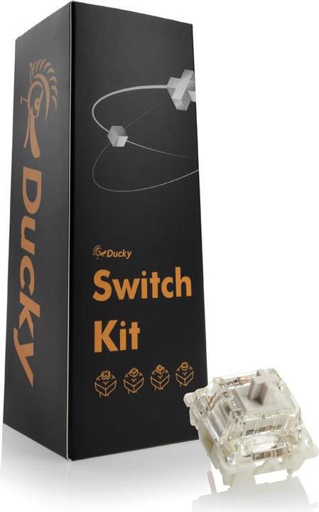 Produktbild Ducky Gateron G Pro White Switches, mechanisch, 3-Pin, linear, MX-Stem, 38g - 110 Stück