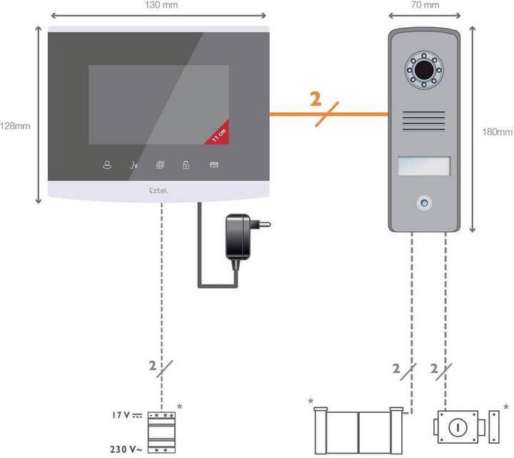 Immagine prodotto Extel 720315 Set completo di videocitofono