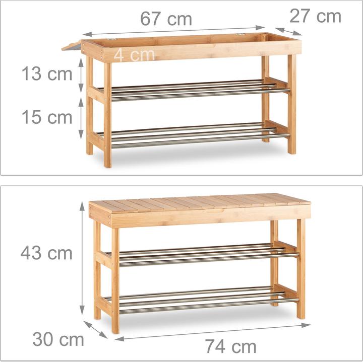 Actual product image Relaxdays Baylee (74 x 30 x 43 cm)