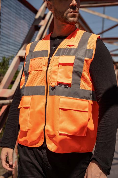 Produktbild Korntex Executive Mesh Multifunktions-Warnweste (6XL)