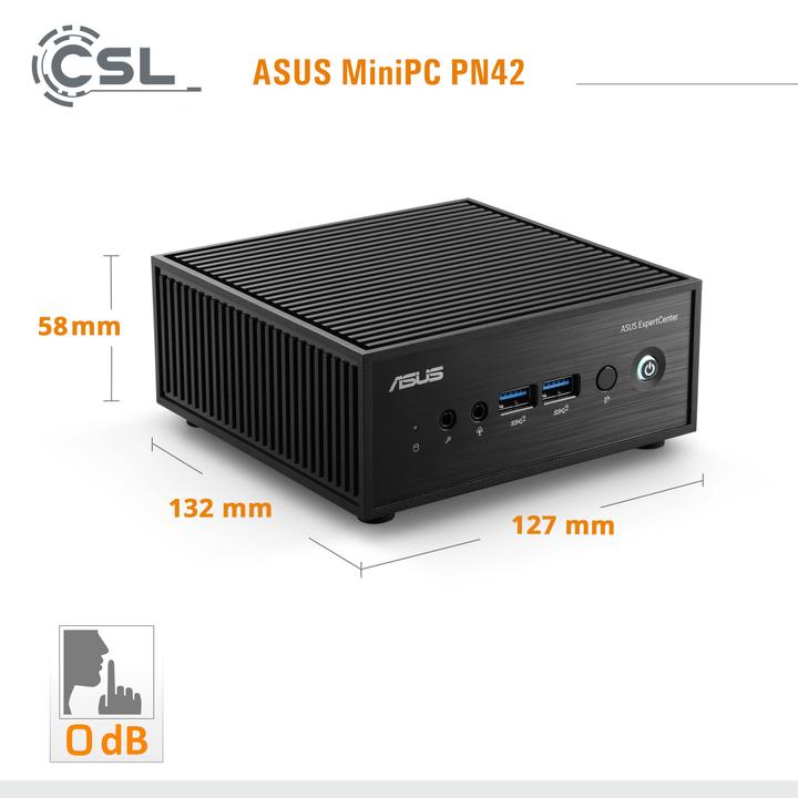 Immagine prodotto CSL Mini PC ASUS PN42 N200 / 1000 GB M.2 SSD / 16 GB RAM / Win 11 Home (Intel N200, 16 GB, 1000 GB, Grafica Intel UHD)
