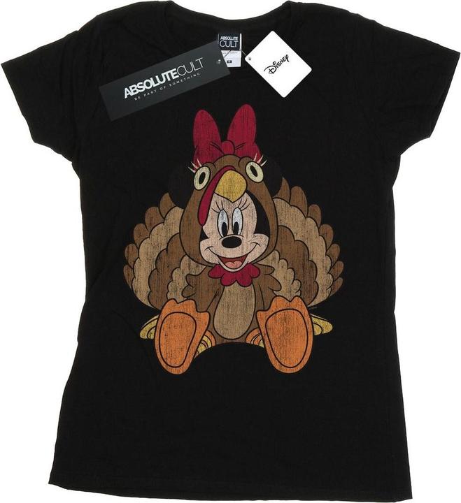Actual product image Disney Womens/Ladies Minnie Mouse Thanksgiving Turkey Costume Cotton T-Shirt (M)