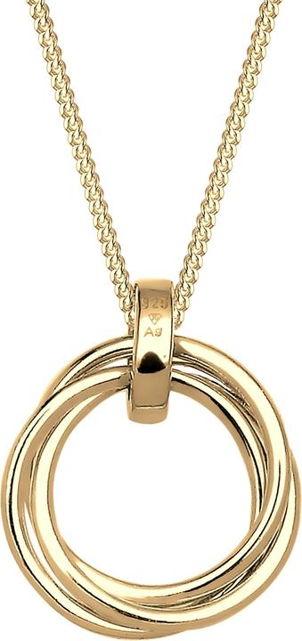 Produktbild Elli DIAMONDS Halskette Kreis Trio Diamant (0.025 ct.) 925 Silber (925 Sterling Silber, Diamant)
