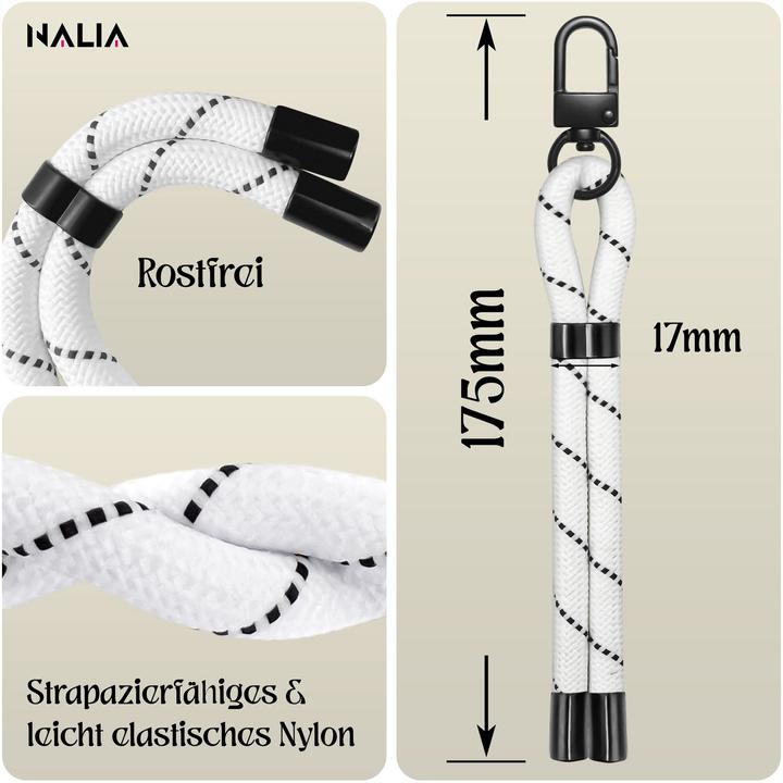 Produktbild Nalia Wristy Lanyard Handykette – Universal Trageband für Smartphones – Verstellbar, Soft & Elastisch