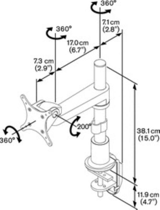 Produktbild Vogels PFD 8522 Monitor Tischhalterung (Tisch, 27")