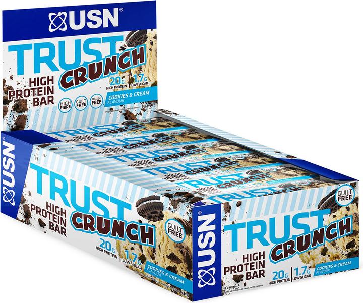 Image du produit USN Trust Crunch Bar (Cookies & Cream, 1 pcs, 720 g)