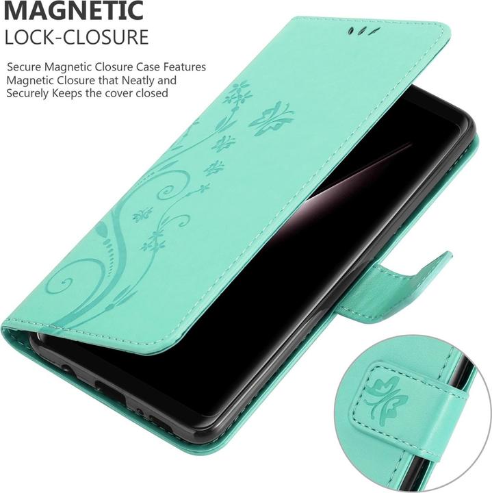 Produktbild Cadorabo Flower Book Hülle für LG V30 / V30+ / V30S / V30S+ (LG V30+, LG V30S+, LG V30)