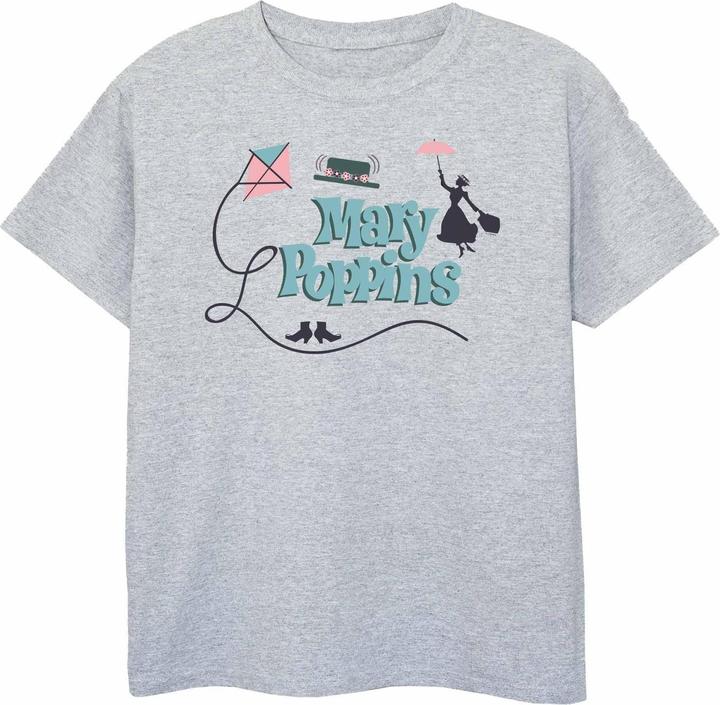 Actual product image Mary Poppins Girls Logo T-Shirt (152, 158)