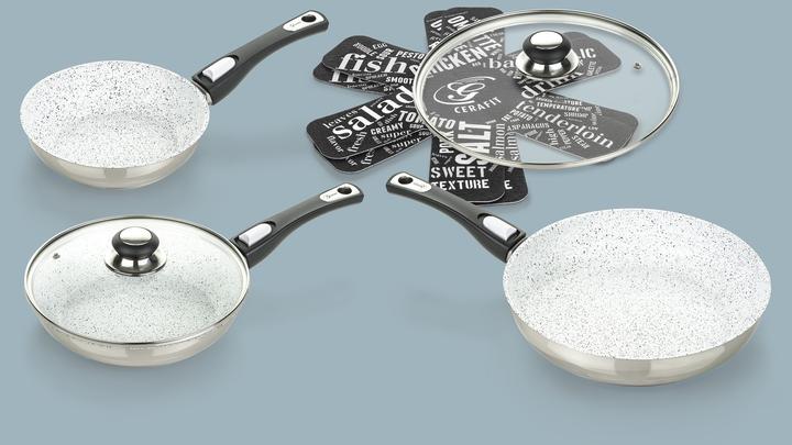 Immagine prodotto Genius Cerafit Mont Blanc (28 cm, Padella per friggere, Ceramica, Acciaio inossidabile)