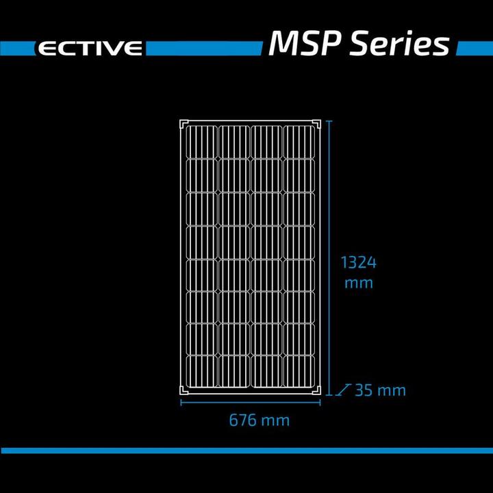 Produktbild Ective Solarpanel 175W 12V Solarmodul PV Modul Photovoltaik Solarzelle 175 Watt (175 W, 9.60 kg)