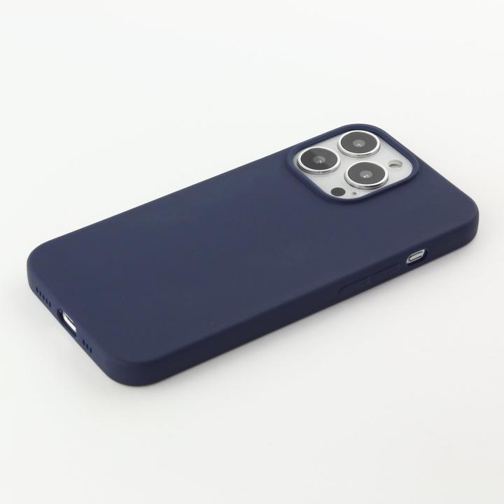 Produktbild PhoneLook Hülle Silikon Mat dunkelblau (Apple iPhone 15 Pro)
