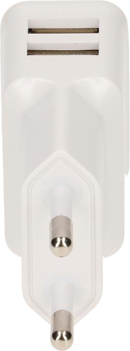 Actual product image Goobay Dual USB charger 2.4 A - USB power supply with 2 USB outputs - white (12 W)