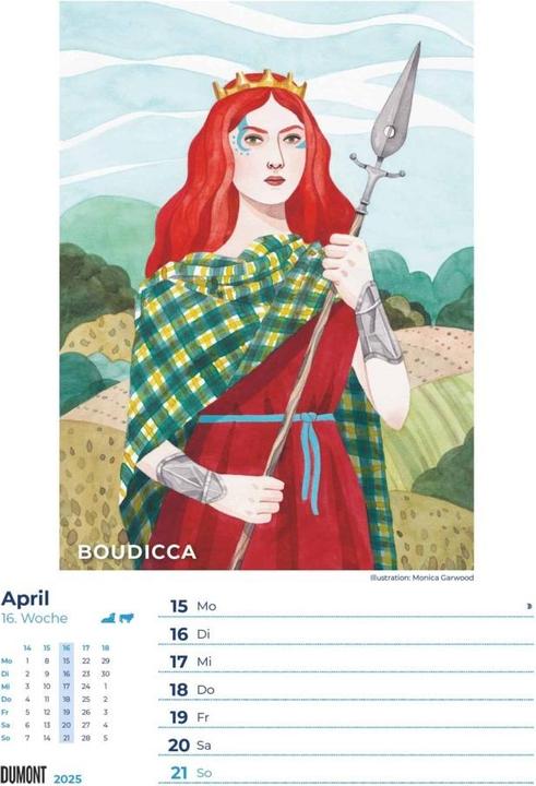 Produktbild Starke Frauen 2025 Wochenkalender, 21x29,7cm, Wandkalender mit 53 Porträts von (Harter Einband, Deutsch)