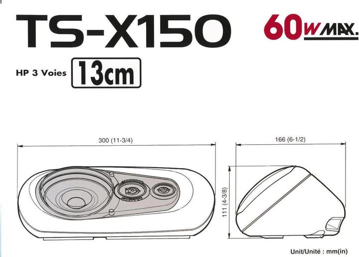 Produktbild Pioneer Ts-X150 (60 W, 13 cm, Andere)