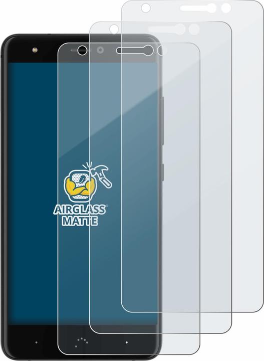 Productafbeelding BROTECT AirGlass Matte kogelwerende glasfolie (3 Stuk, BQ Aquaris X Pro)