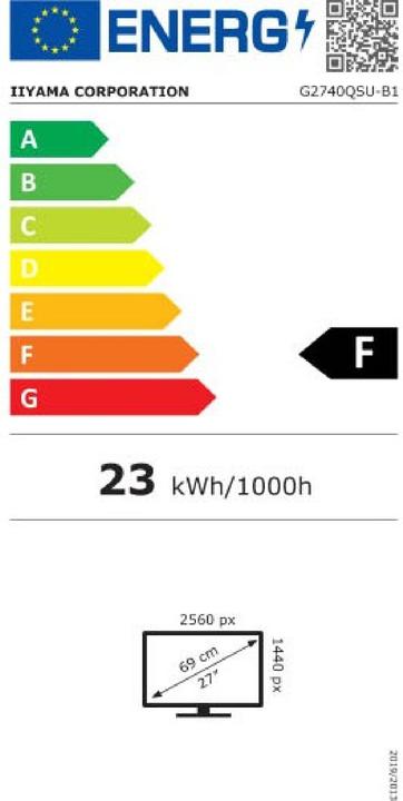 Energie-Label iiyama G-Master G2740QSU-B1 (2560 x 1440 Pixel, 27")