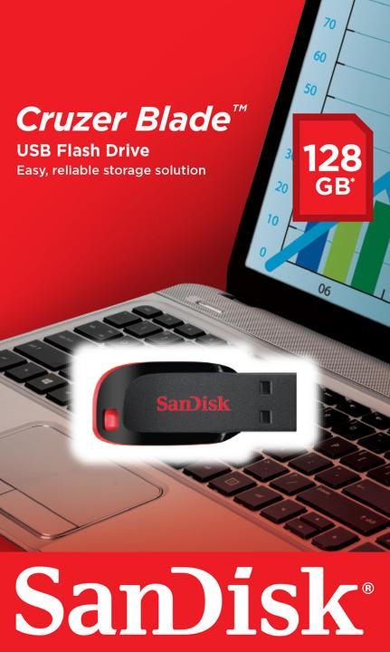 Produktbild SanDisk Cruzer Blade (128 GB, USB-A, USB 2.0)