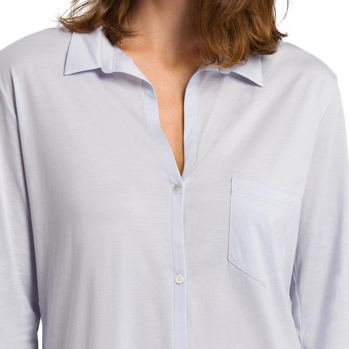Image du produit Hanro Chemise de nuit Cotton Deluxe - longueur 90 cm - manches longues (M)