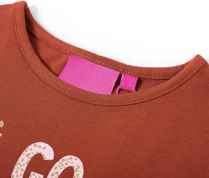 Immagine prodotto VidaXL Camicia da bambino a maniche lunghe Cognac 104,Materiale: 95 % cotone. 5 (104)