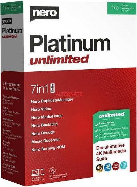 Nero Platine (1 Utilisateur, Illimité)