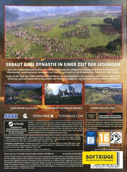 Actual product image Sega Total War: Three Kingdoms - Royal Edition (Windows, Multilingual)