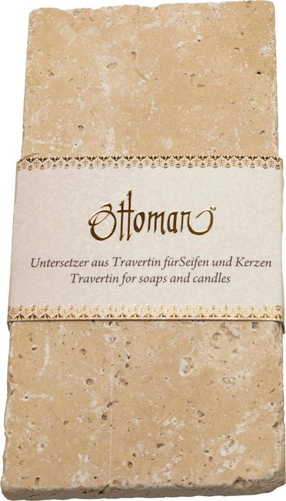 Produktbild Natura Punto 3er-Set Seifenablage aus Travertin, rechteckig, light-hellbeige, 14,5 x 7 cm