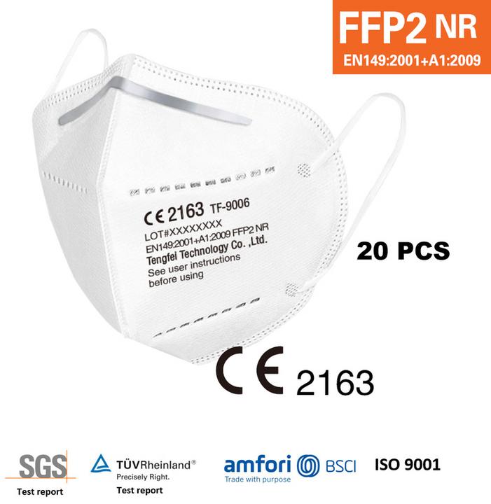 Actual product image Neutral FFP2 respirator mask (FFP2, 20 x)
