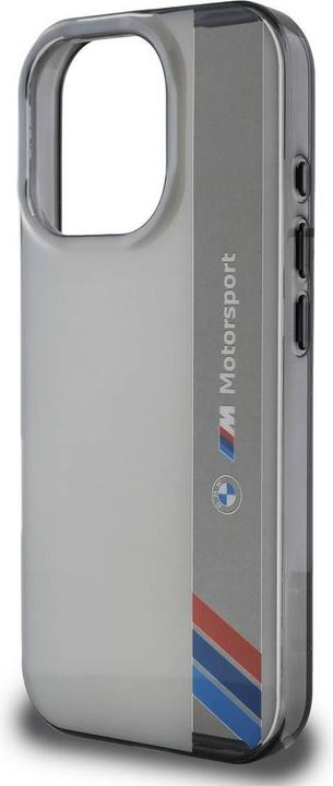 Actual product image BMW BMHCP16L23HTFEG iPhone 16 Pro 6.3" szary/grey hardcase Motosport IML Vertical Stripe (Apple iPhone 16 Pro)