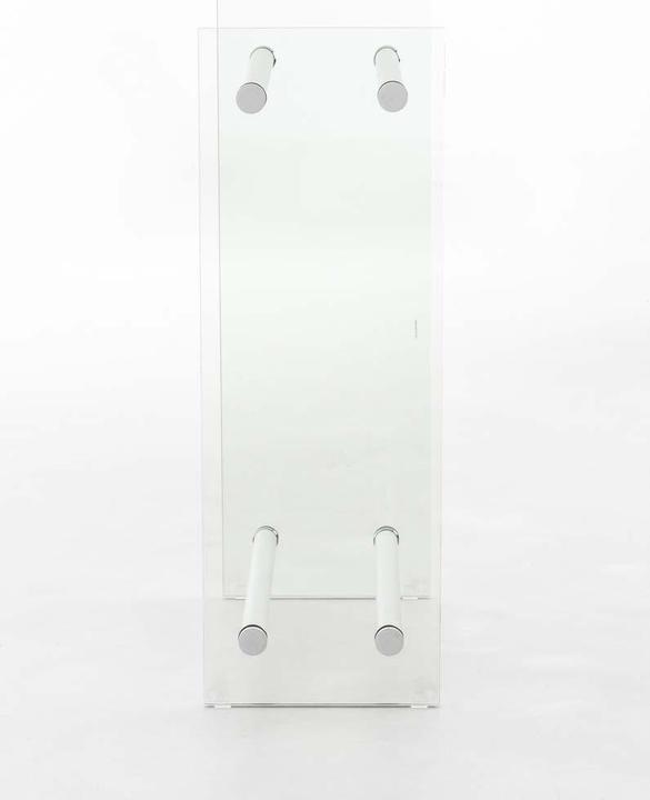 Actual product image CLP Firewood Rack Dacio Clear Glass 35x80x80, White (35 x 80 x 80 cm)