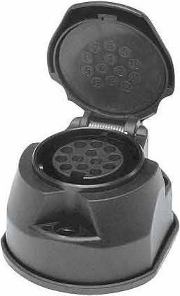 Actual product image HP Autozubehör 28253 Trailer socket (plug 15pin - socket 13pin) Ku