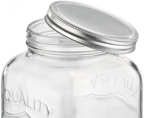 Image du produit Pearl Distributeur de boissons rétro en verre, look bocal, robinet, 3,5 litres
