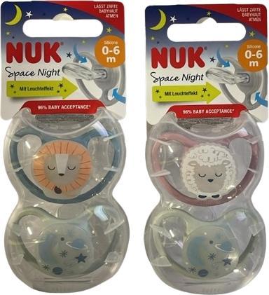 Actual product image NUK Soother 'Space Night' Pack of 2 (2 x, up to 6 M.)