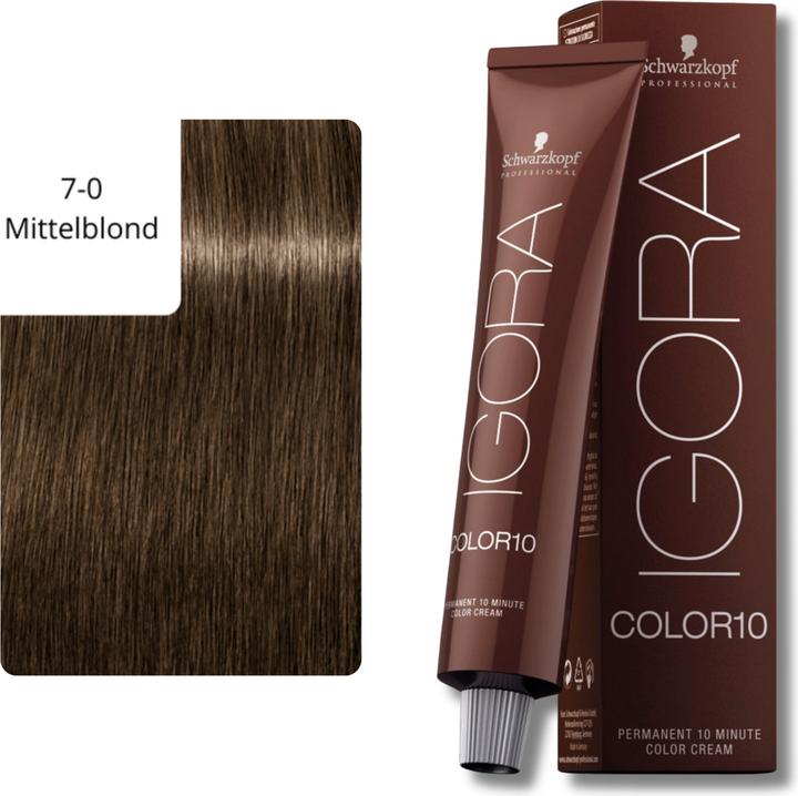 Produktbild Schwarzkopf Professional Haarfarbe IGORA Color10 (7-0 Mittelblond)