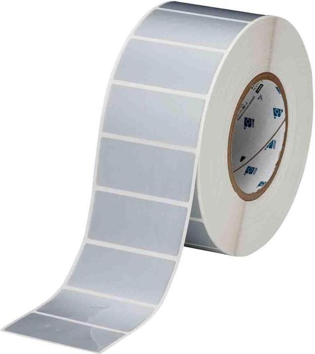 Image du produit Brady THT-7-362-3, vinyle anti-falsification, brillant, argent, 69.85 x 31.75 mm, permanent (3000 E