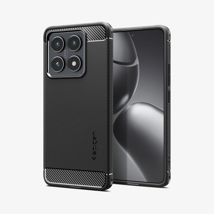 Actual product image Spigen Rugged Armor Xiaomi 14T Pro Case Matte Black (Xiaomi 14T Pro)