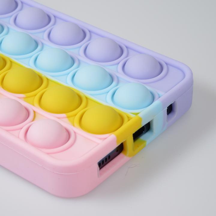 Image du produit PhoneLook Coque Silicone jeu éclate bulles anti-stress arc-en-ciel (Samsung Galaxy A52)
