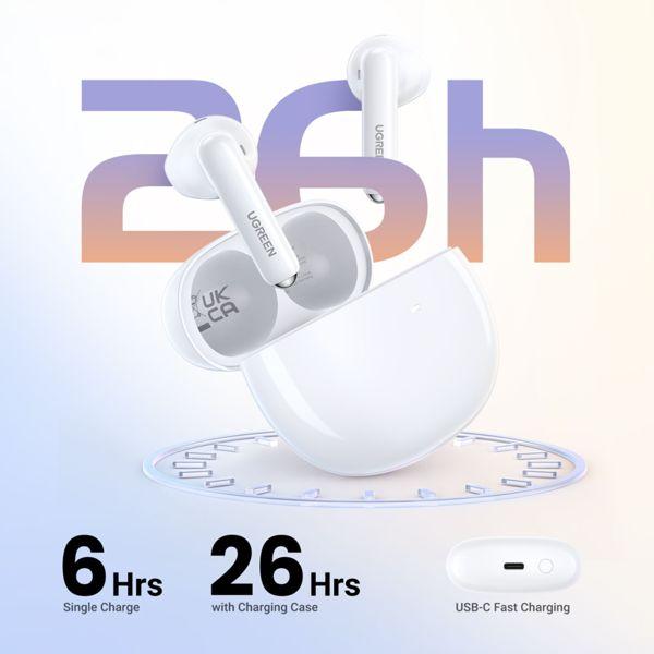Produktbild Ugreen Słuchawki bezprzewodowe WS201 HiTune H5 True Wireless Earbuds (ANC, 26 h, Kabellos)