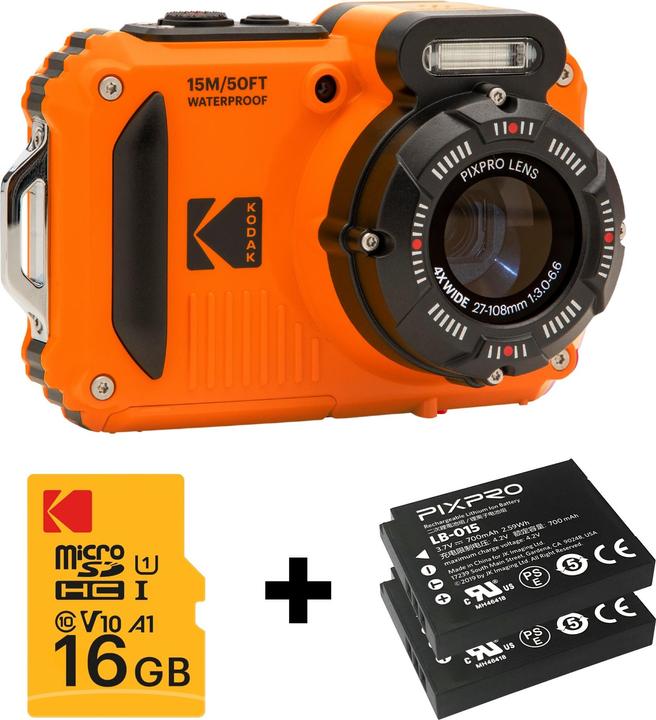 Kodak WPZ2 (4.9 - 19.6 mm, 16.35 Mpx, 1/2,3'')