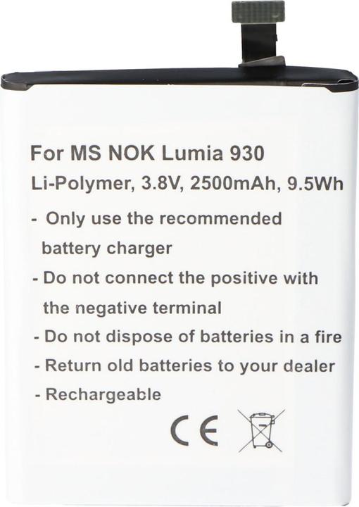 Produktbild NoName Akku Lumia 929, Lumia 930, RM927 Akku BV-5QW