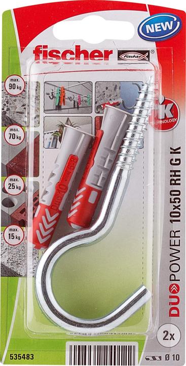 Immagine prodotto Fischer DUOPOWER 10 x 50 con ganci rotondi (2 pz.)
