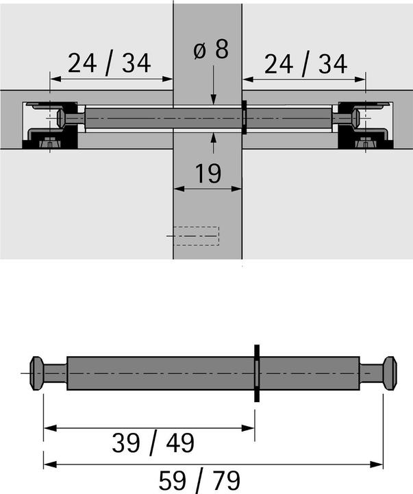 Actual product image Hettich Du 880 (Press-fit anchors, 1 pcs.)