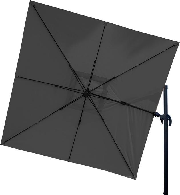 Produktbild Swisshandel24 Gastronomie-Ampelschirm, 3x4m (Ø5m) schwenkbar, Polyester/Alu 26kg anthrazit mit Ständer, drehbar (3 m)
