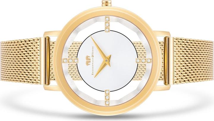 Actual product image Ladies Quartz Watch Lucrezia Stainless Steel Yellow Gold - 33686 (Analogue wristwatch, 36 mm)